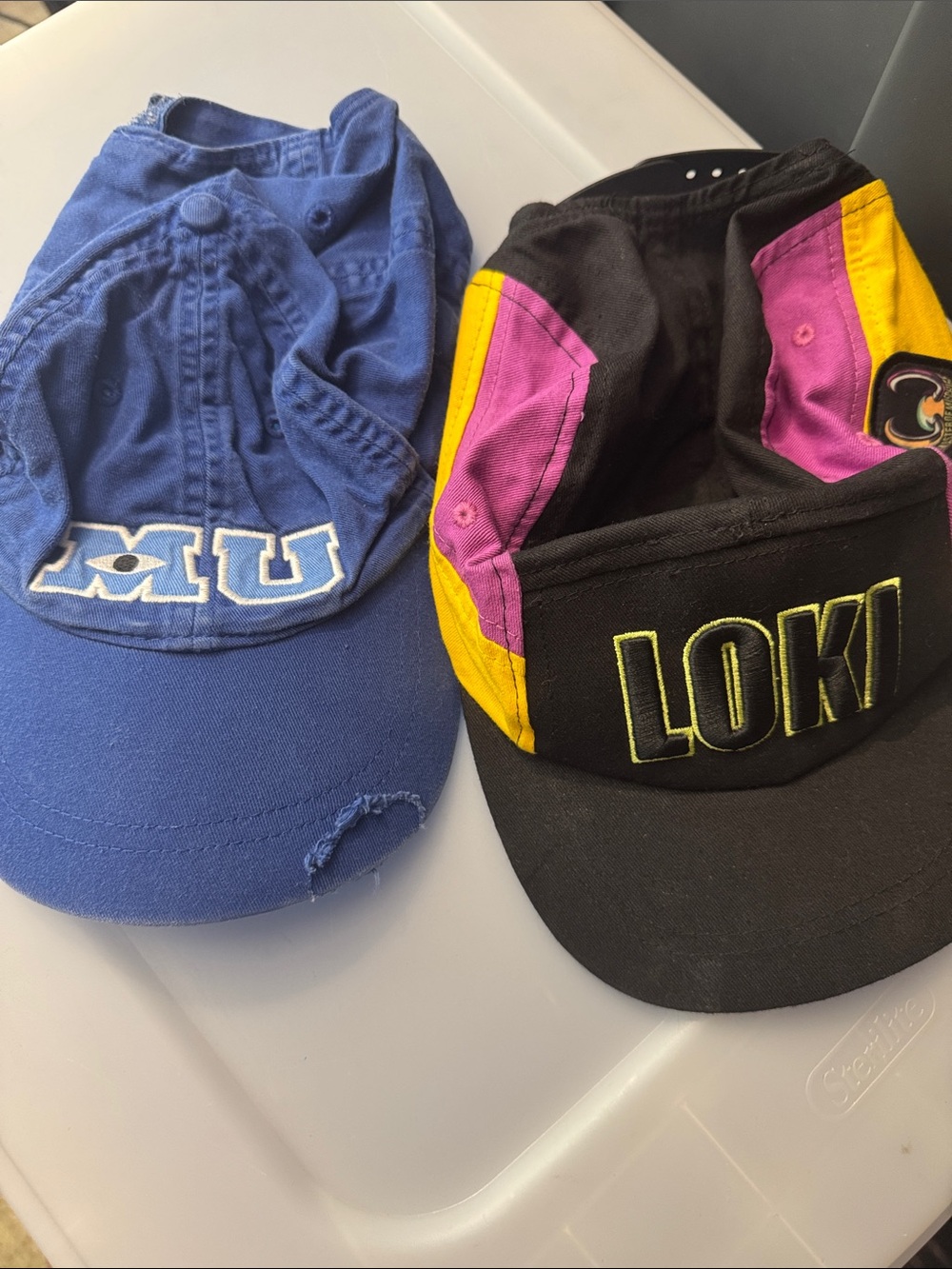 Disney Monsters University/Marvel Loki baseball hats